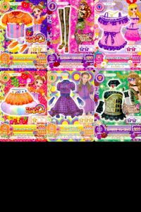 カード アイカツ まとめ 非売品 コットンカラーブラウス ヒメキッシーズンダル ピンクドットフリルオフショルダー コットンカラースカート ツートーンポップスワンピ ヒメミリタリーチューブトップ 美少女 着せ替え サムネイル 1