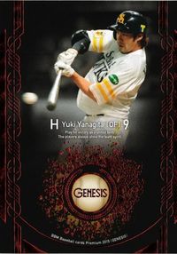 Yanagida Yuki SoftBank Hawks BBM 2015 Baseball Card 062/100
