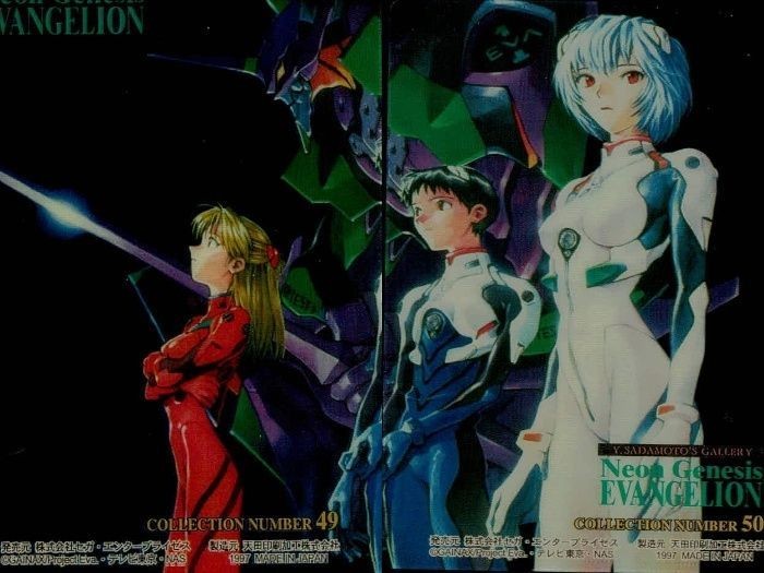 新世紀 エヴァンゲリオン エヴァ PP カード クリア まとめ No 49 50 綾波 レイ アスカ シンジ 1997 amada アマダ
