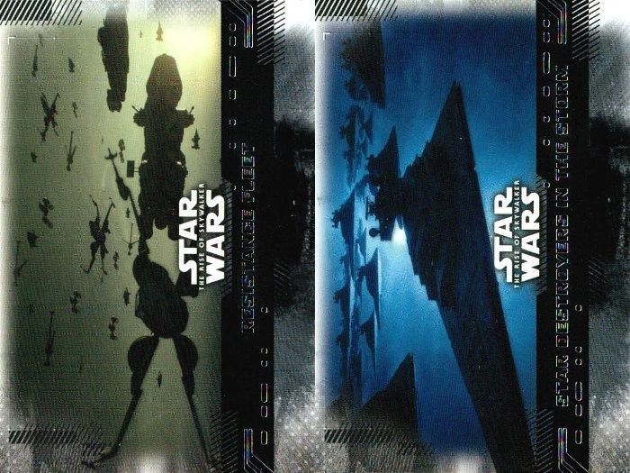 カード まとめ スターウォーズ Star Wars 78 RESISTANCE FLEET レジスタンス艦隊 77 STAR DESTROYERS IN THE STORM 嵐の中のスター・デストロイヤー Topps トップス