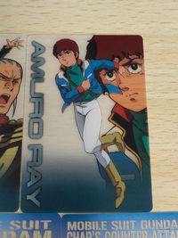ガンダム総集編 30thアニバーサリー ウェファーチョコ 森永 ウエハース 3001-001-001：アムロ・レイ 3001-002-002：アナベル・ガトー 逆襲のシャア クリアカード サムネイル 2