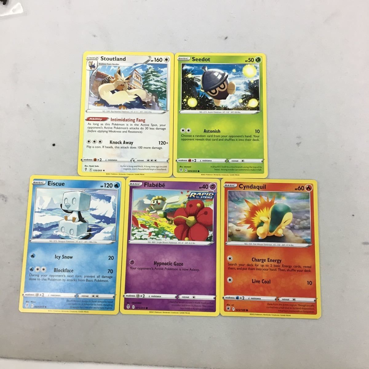 ポケモンカード 旧裏面 海外 英語版 5枚タネボー ムーランド コオリッポ など 31