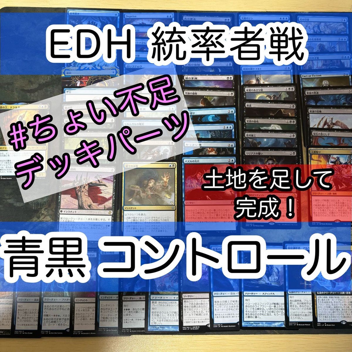 《死者の王、ドラルヌ》 or 《沈黙の蜘蛛、琴瀬》 青黒 ディミーア コントロール 統率者戦 EDH 構築済みデッキ デッキパーツ nvq32 18