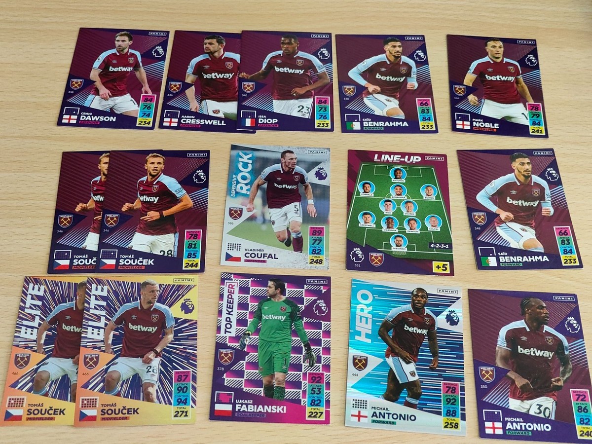 プレミアリーグ カード panini パニーニ 2021/2022 2021/22 まとめ ウェストハム ウエストハム ソウチェク アントーニオ ファビアンスキ ディオプ ドーソン ヴラディミール・ツォウファル