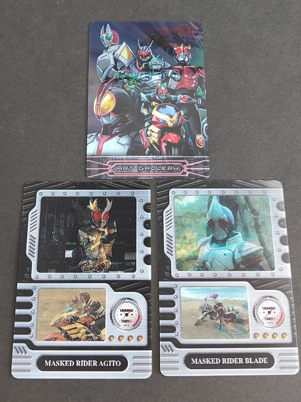 仮面ライダー 森永 ウエハース 3Dカード レンチキュラーカード アートギャラリー まとめ ブレイド アギト クウガ