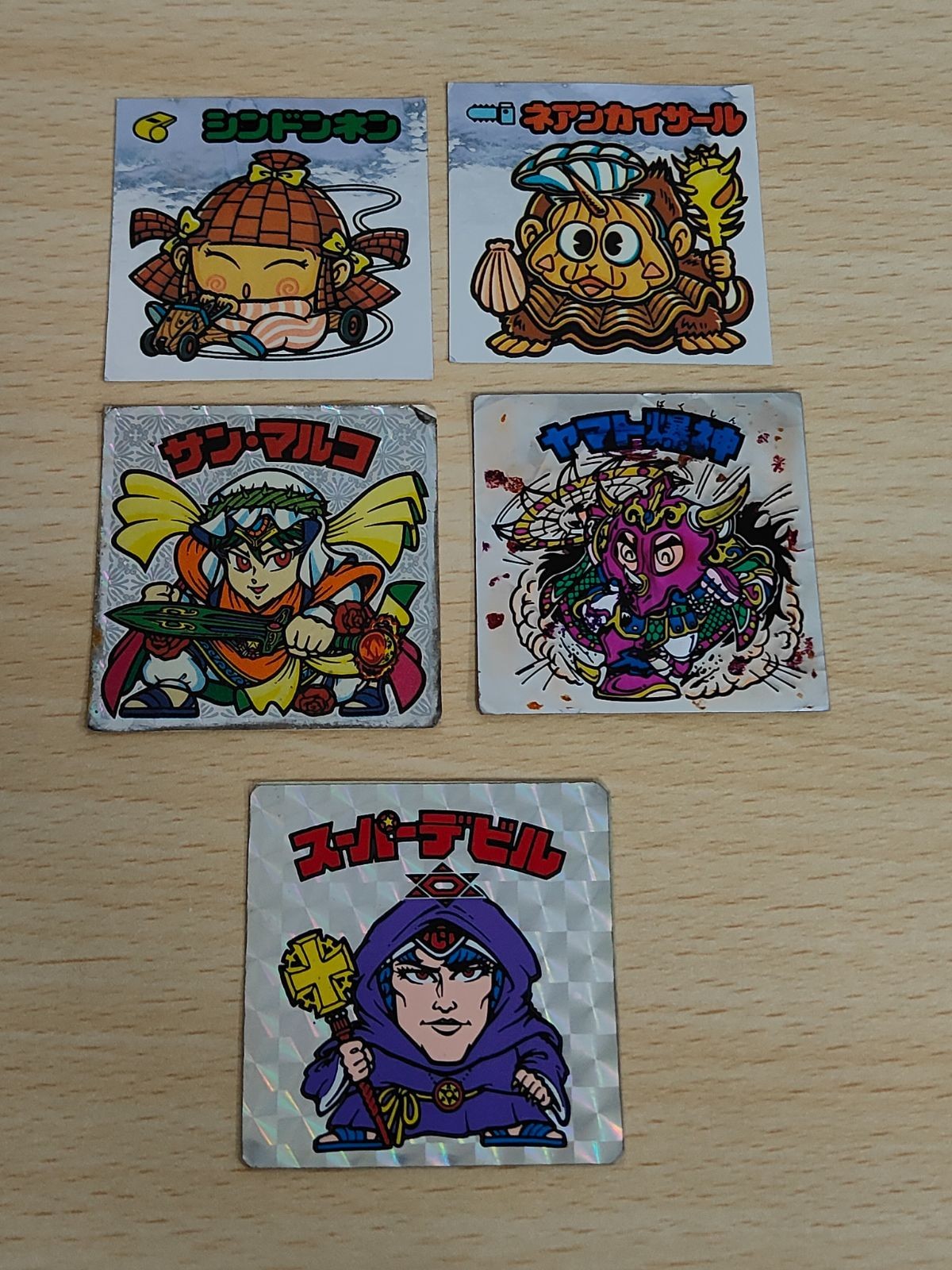 状態難あり ビックリマン チョコ版 旧ビックリマン 第03弾 ヘッド 02 スーパーデビル(偽神) ヤマト爆神 タイプⅡ サン・マルコ ネアンカイサール シンドンネン