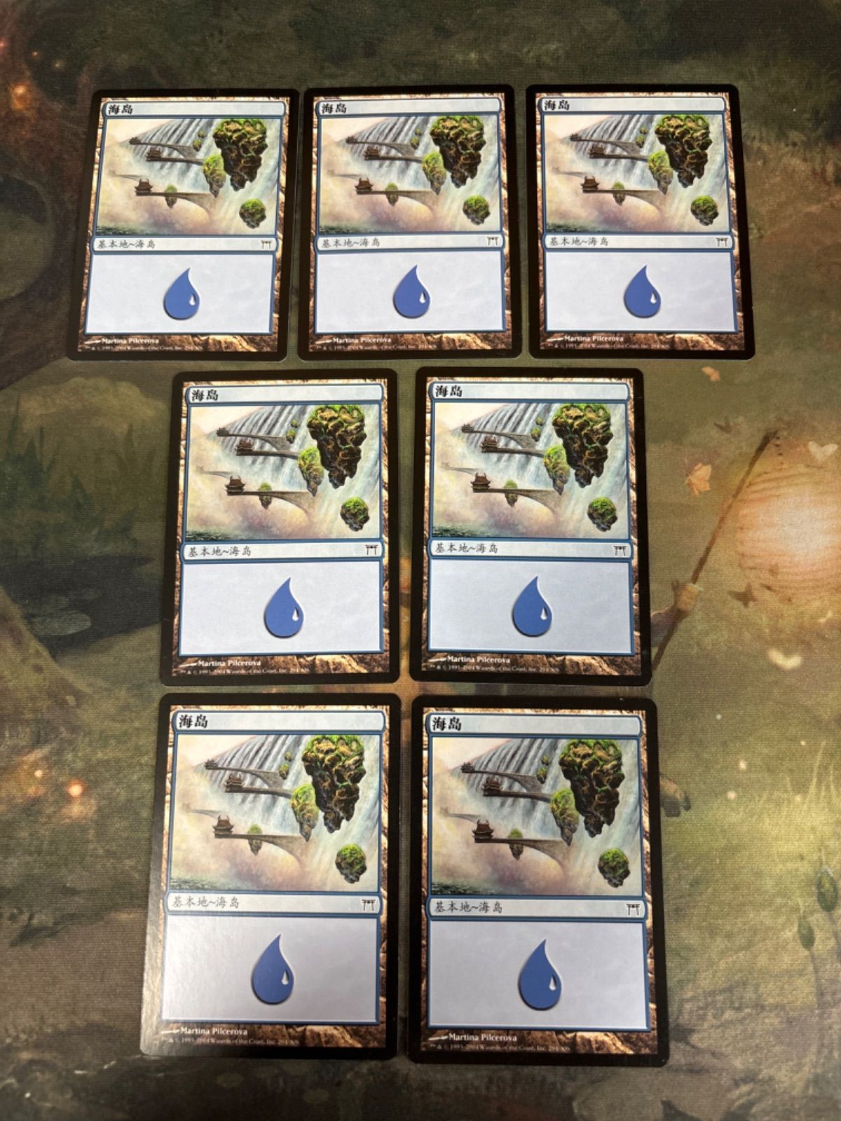 希少 簡体字版 神河物語 島/Island 7枚 型番統ー まとめ MTG 人気絵柄 基本土地 多言語 中国語 CHK