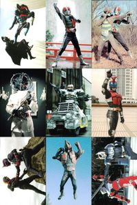 仮面ライダーチップスR MASKED RIDERS CARD 仮面ライダーチップスR カルビー × Magazine Z マガジンZ カード まとめ カード まとめ アクション キャラクター バトル ダブルライダーキック 狼長官 サムネイル 1