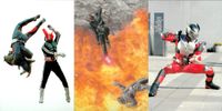 仮面ライダーチップスR MASKED RIDERS CARD 仮面ライダーチップスR カルビー × Magazine Z マガジンZ カード まとめ カード まとめ 必殺技 ライダーきりもみシュート ライダーキック 9枚 F002 サムネイル 1