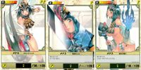 クイーンズブレイド ザ デュエル カード まとめ ダウンスイング 背後をとる 基本の構え メナス 3枚 195 202 201 メガハウス TCG サムネイル 1