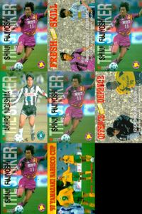 Jカード96/97 Jリーグ プレミアムJカード 96/97 箔押し カード まとめ THE STRIKER FRESH SKILL RIVALS OFFENCE DEFENCE RIVALS 藤吉信次 山口貴之 永井篤志 8枚 サムネイル 1