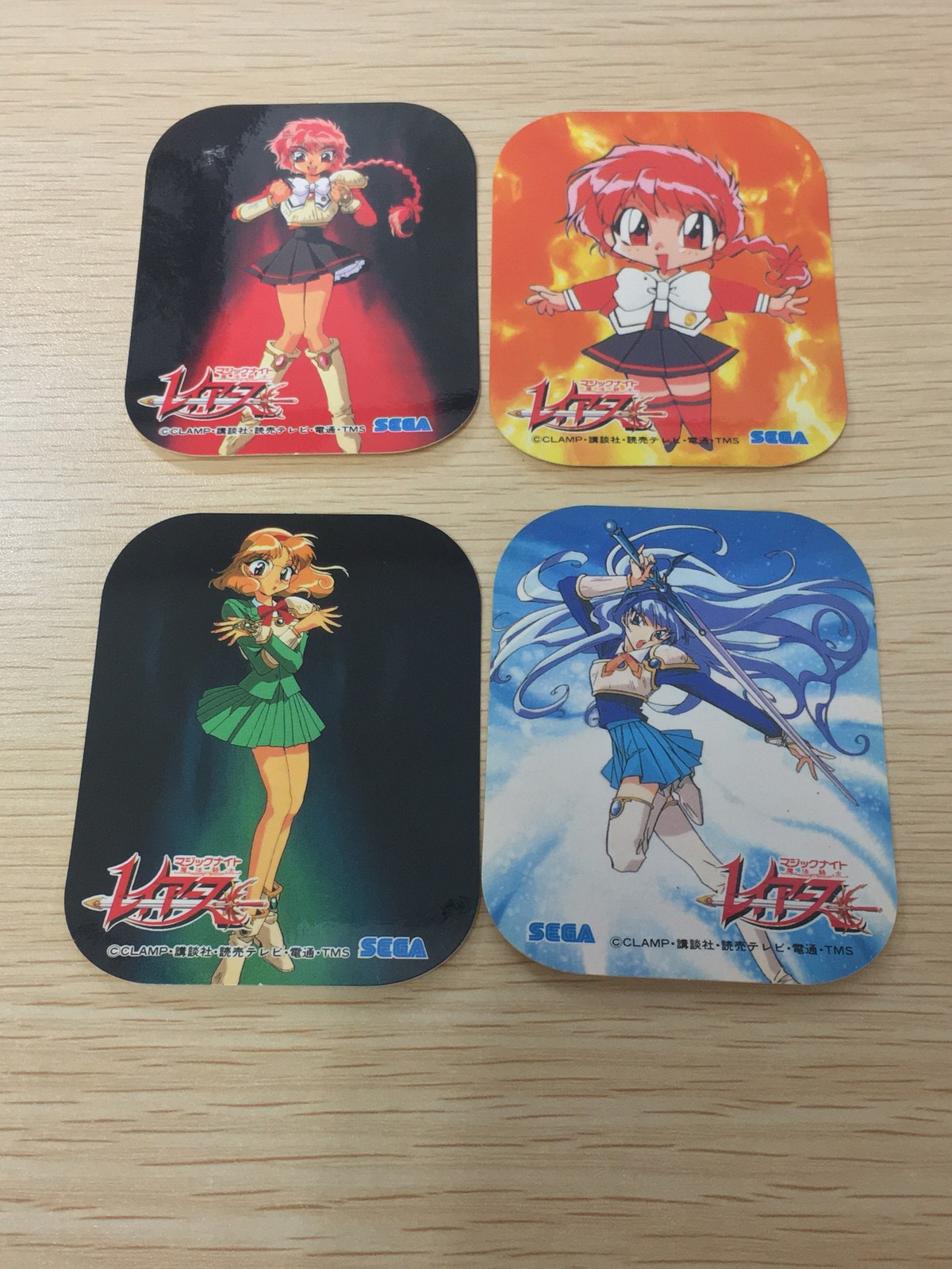 魔法騎士 レイアース 魔法騎士レイアース シール 当時品 非売品 まとめ まとめ シール 木之本桜 風姫 水姫 4枚 12 8 18 13 SEGA