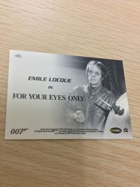 James Bond 007 007 ゼロゼロセブン カード SCIFIHOBBY.COM Rittenhouse Archives カード Emile Locque トレカ 46 Rittenhouse Archives サムネイル 2