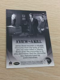 James Bond 007 007 ゼロゼロセブン カード カード A View to a Kill トレカ 118 Rittenhouse Archives トレーディング サムネイル 2