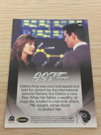 James Bond 007 World Is Not Enough Card #163 Elektra King TV 007 card FOIL サムネイル 2