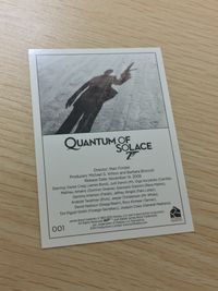 James Bond 007 Quantum of Solace 007 ゼロゼロセブン カード カード Quantum of Solace トレカ 001 Rittenhouse Archives トレーディング サムネイル 2
