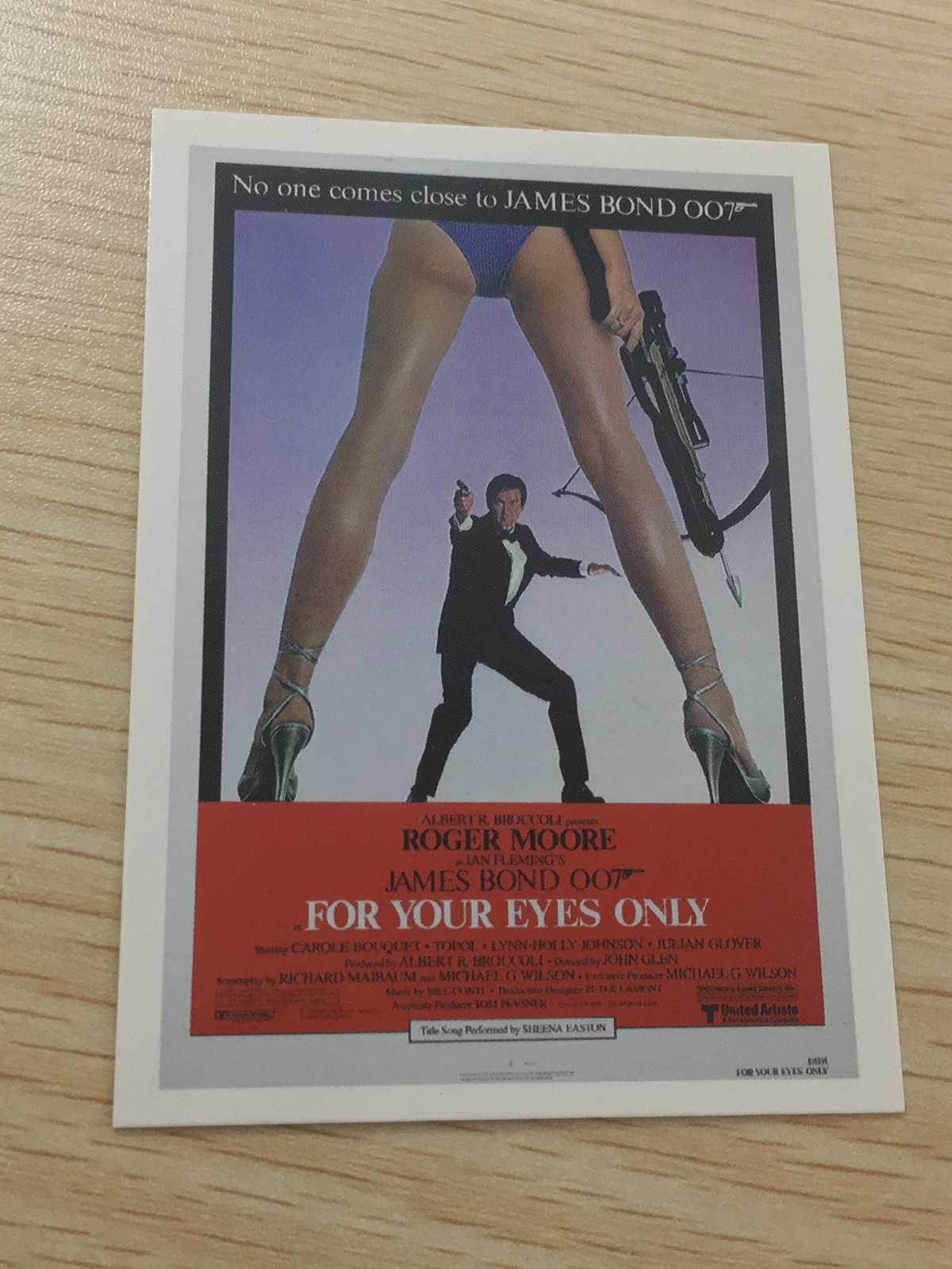 James Bond 007 007 ゼロゼロセブン カード 映画 ポスター風 カード For Your Eyes Only トレカ Rittenhouse Archives トレーディング