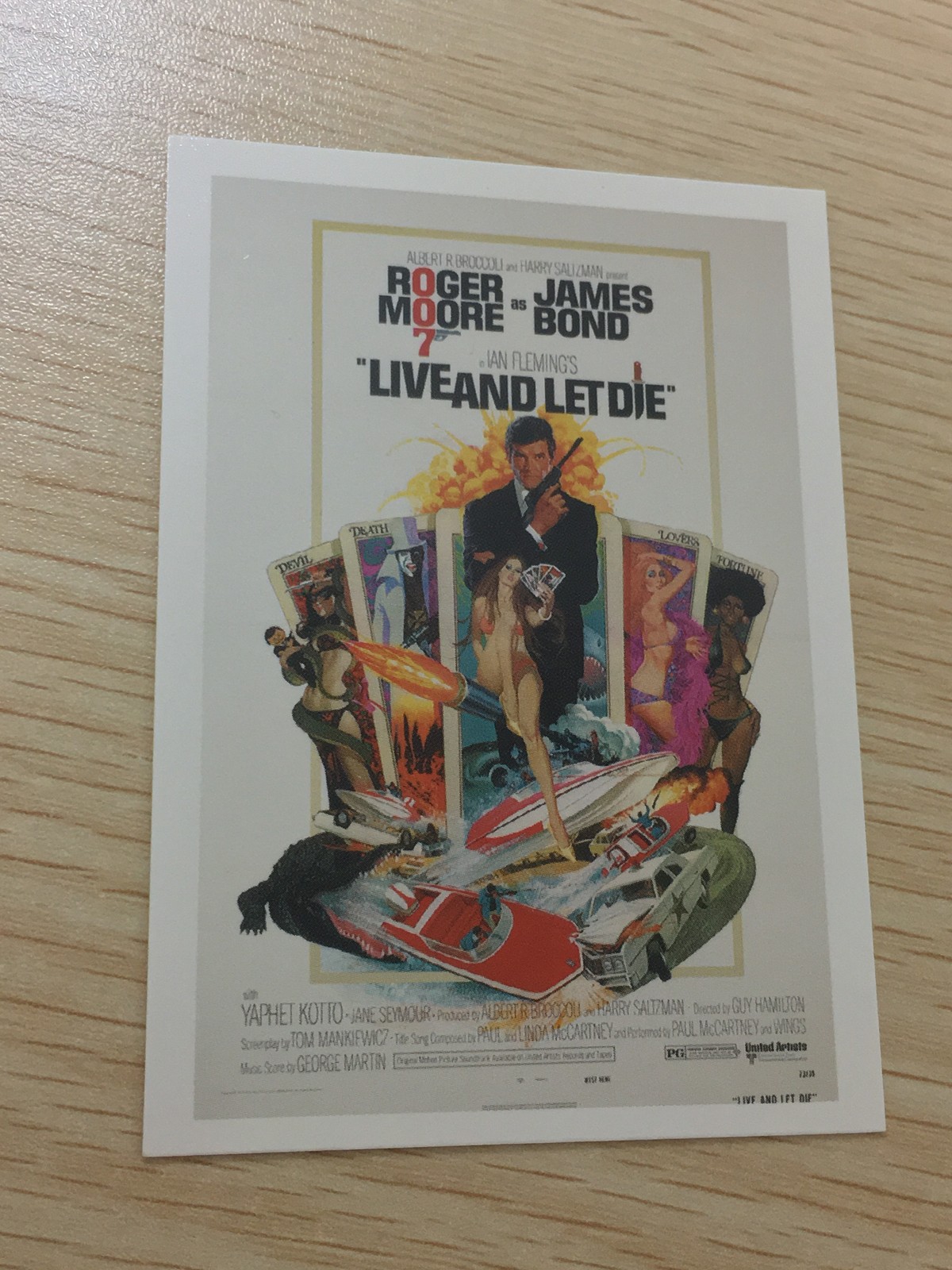 James Bond 007 007 ゼロゼロセブン カード 映画 ポスター風 カード Live and Let Die トレカ Rittenhouse Archives トレーディング
