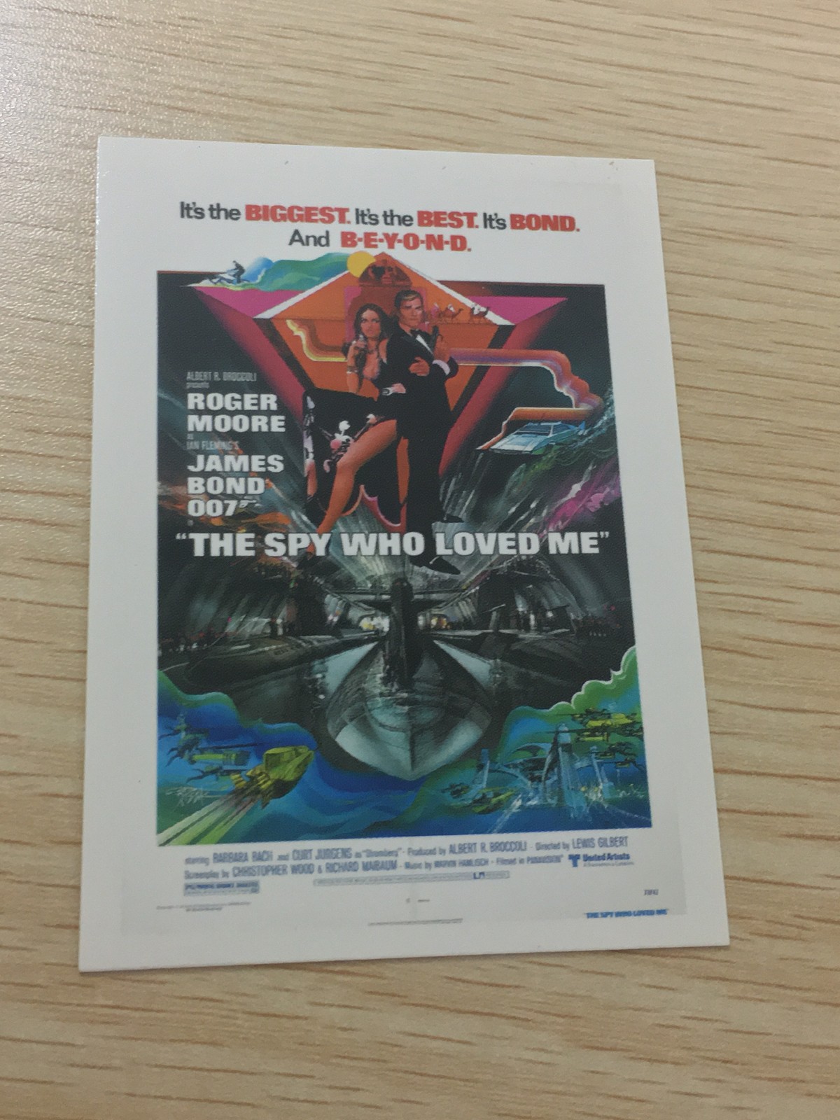 James Bond 007 The Spy Who Loved Me Card Rittenhouse 007 movie poster card