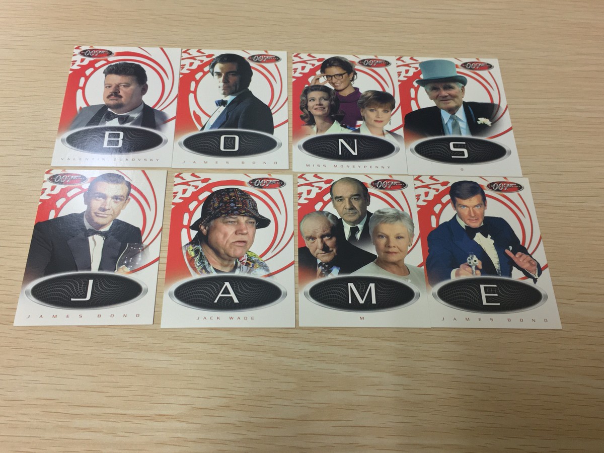 James Bond 007 40th Anniversary TCG 8 Cards Lot 007 movie poster card lot