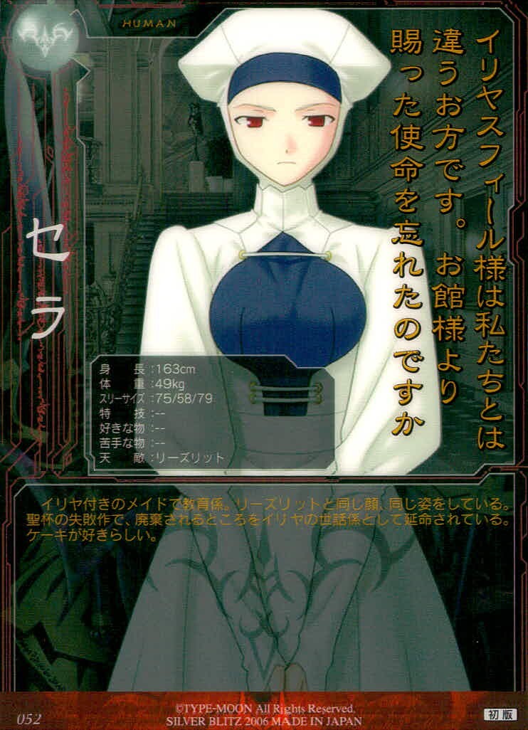 Fate/stay night FACT Fate stay night FACT CARD 初版 カード セラ トレカ 052 SILVER BLITZ キャラクター