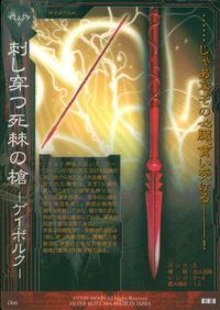 フェイト Fate/stay night FACT CARD Fate stay night FACT CARD 初版 カード 刺し穿つ死棘の槍 ゲイボルク トレカ 066 B SILVER BLITZ TCGコレクション