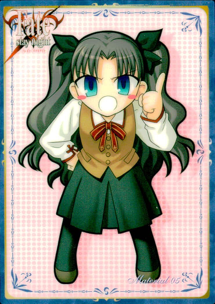 Fate/stay night Fate stay night FACT CARD 初版 カード 遠坂凛 トレカ 077 SILVER BLITZ FACT