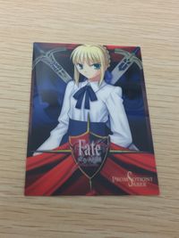 フェイトSN Fate/stay night Fate stay night FACT CARD 初版 武内崇 セイバー 107 プロモーション プロモ カード セイバー 衛宮士郎 トレカ 107 SILVER BLITZ