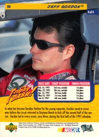 Collector's Choice カード Jeff Gordon #24 トレカ 98 Upper Deck Upper Deck Collector Choice NASCAR of DuPont Chevrolet