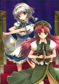 Touhou Gakka Ranbu Trading Card Sakuya Meiling Holo Japanese Touhou card Japan