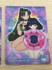 美少女戦士 セーラームーン カード まとめ SAILORMOON WORLD 2 PRETTY SOLDIER SAILORMOON WORLD3 セーラープルート 冥王せつな 土萠ほたる 2枚 SP6 SP5 バンダイ 食玩 サムネイル 3