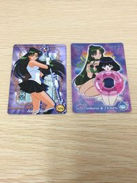 美少女戦士 セーラームーン カード まとめ SAILORMOON WORLD 2 PRETTY SOLDIER SAILORMOON WORLD3 セーラープルート 冥王せつな 土萠ほたる 2枚 SP6 SP5 バンダイ 食玩 サムネイル 1