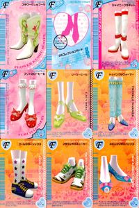 ラブベリ オシャレ魔女 ラブandベリー カード まとめ フットウェア フットウェアカードせんよう DSコレクション フラワーくしゅブーツ DSコレクション シャイニープラネット フリ×2ローヒール レーシーヒール 9枚 セガ サムネイル 1