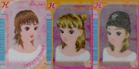 ラブベリ オシャレ魔女 ラブandベリー カード まとめ ヘア メイクアップ プリティウルフ プチ姫だんごヘア ガールニット 3枚 033-06H 018-06N 008-06N セガ アーケードゲーム クリアカード サムネイル 1