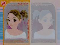 ラブベリ オシャレ魔女 ラブandベリー カード まとめ ヘア メイクアップ げんきっ子ヘア プチマロ~ナヘア プンディたてロール 3枚 009-04A 051-07HB 011-06N セガ アーケードゲーム クリアカード サムネイル 2
