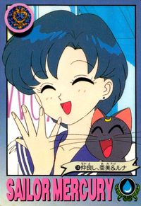 美少女戦士セーラームーンR カード 仲良し 亜美 ルナ トレカ 14 バンダイ カードダス サムネイル 1