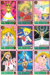 美少女戦士 セーラームーン カード まとめ プリンセス セレニティ 運命の赤いバラ ムーンクリスタルパワー メイクアップ！ おめめウルウル〜ウ ムーンプリンセス ハレーション!! みんなは私が守ってみせる！ 奇蹟を信じて！ 9枚 サムネイル 1