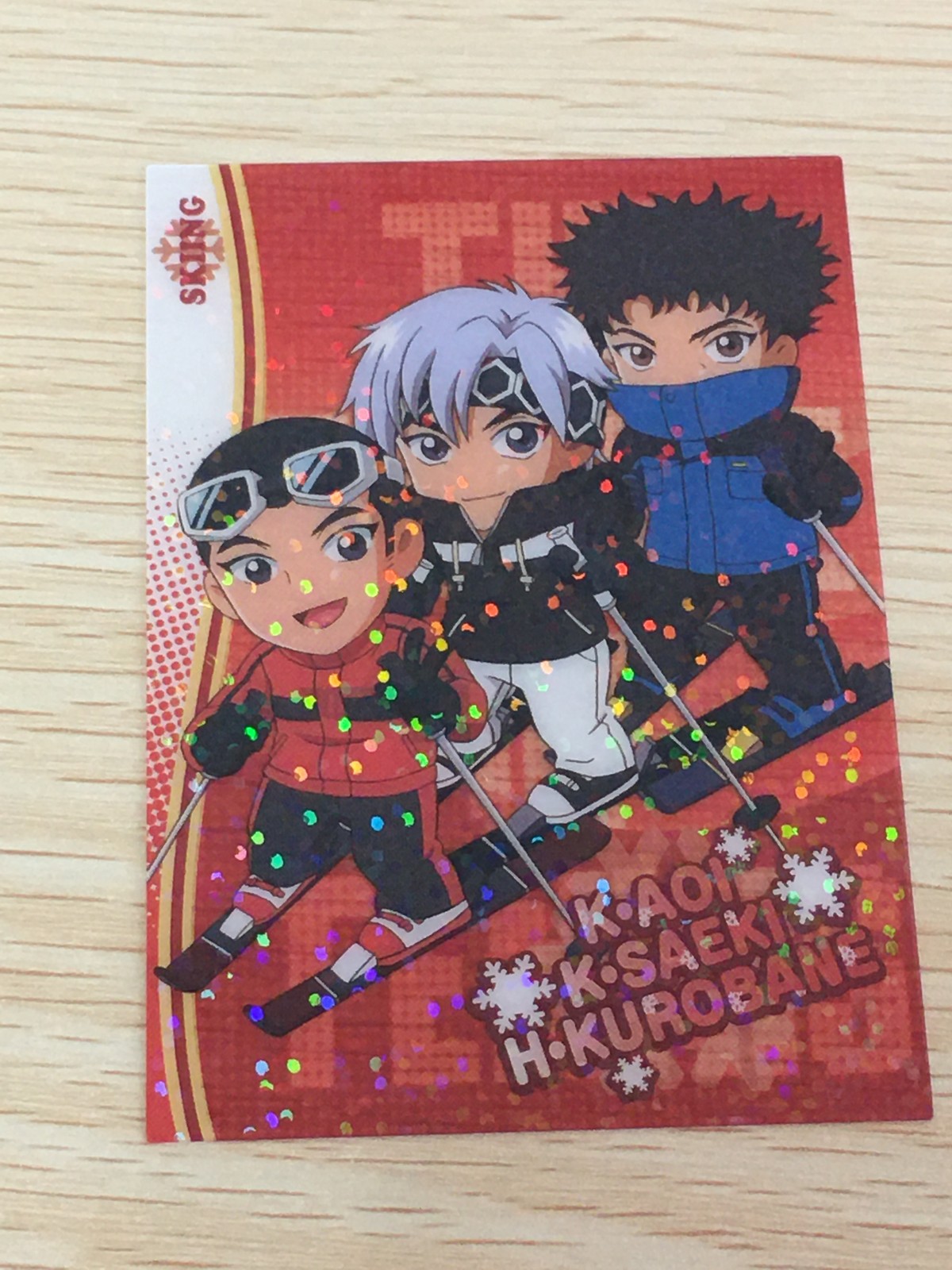 テニプリ テニスの王子様 カード 葵剣太郎 佐伯虎次郎 黒羽春風 トレカ 017 コナミ シャイニングクリア シャイニングクリアカード ウインタースポーツ