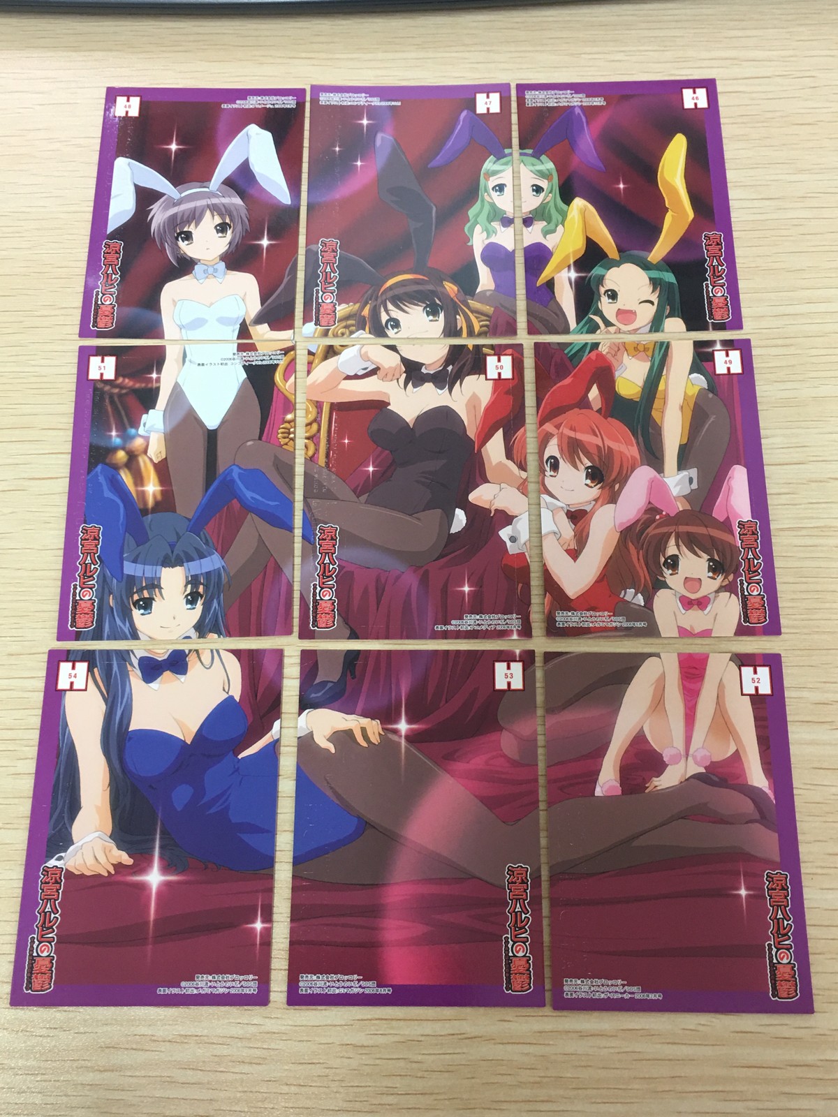 涼宮ハルヒの憂鬱 パズル カード まとめ バニーver. 長門有希 涼宮ハルヒ 朝比奈みくる 鶴屋さん 朝比奈みくる 9枚 48 47 46 50 49 51 52 53 54 ブロッコリー ハイグレードカードコレクション