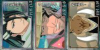 Bleach 3 Cards Lot Byakuya Kuchiki Shunsui Kyoraku Japanese Anime