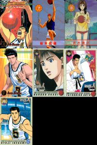 スラムダンク カード まとめ STAR MEMBER SHOHOKU HIGH SCHOOL RYONAN HIGH SCHOOL 魚住純 桜木花道 赤木晴子 仙道彰 青田龍彦 池上亮二 7枚 #13 7 8 #187 #189 サムネイル 1