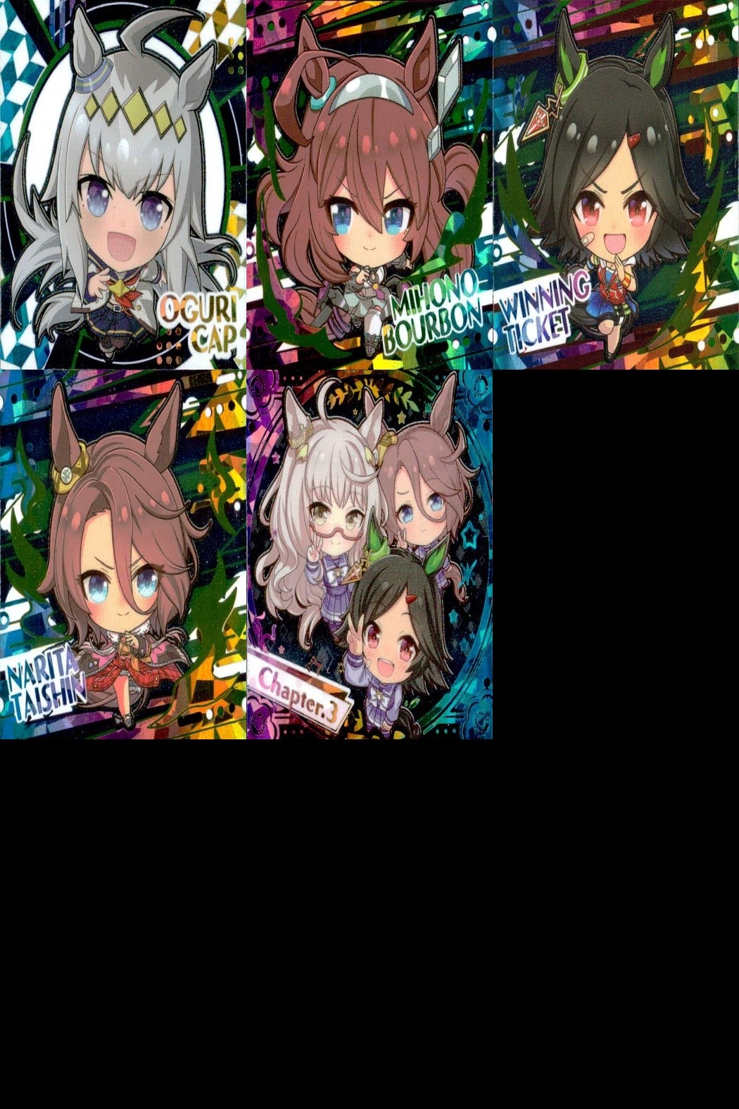 ウマ娘 プリティーダービー ウマ娘 シール まとめ カード まとめ シール シール Chapter.3 オグリキャップ ミホノブルボン ウイニングチケット ナリタタイシン ウイニングチケット ビワハヤヒデ ナリタタイシン 5枚