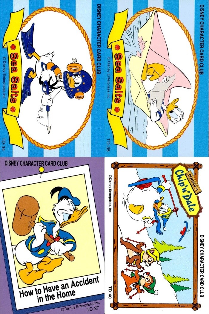 ザッツドナルド That's Donald! ディズニーキャラクターカードクラブ アマダ カード まとめ キャラクター ドナルドダック Sea Salts チップ デール 4枚 TD-34 TD-35 TD-27 TD-40