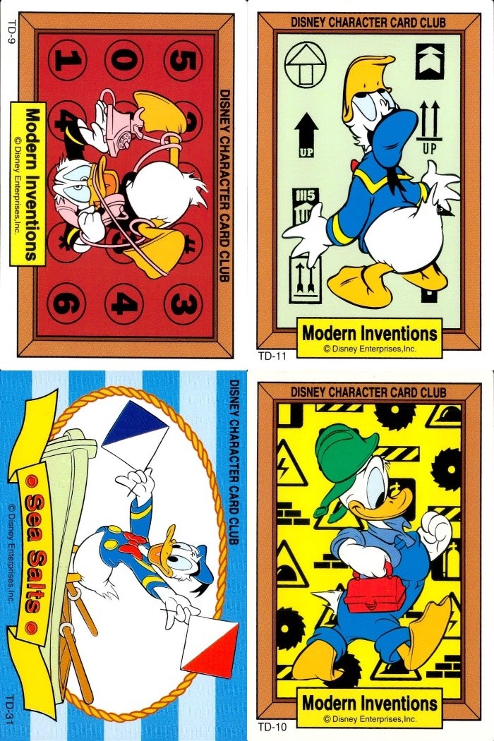 ザッツドナルド DISNEY CHARACTER CARD CLUB That's Donald! アマダ カード まとめ Modern Inventions Sea Salts ドナルドダック 4枚 TD-9 TD-11 食玩