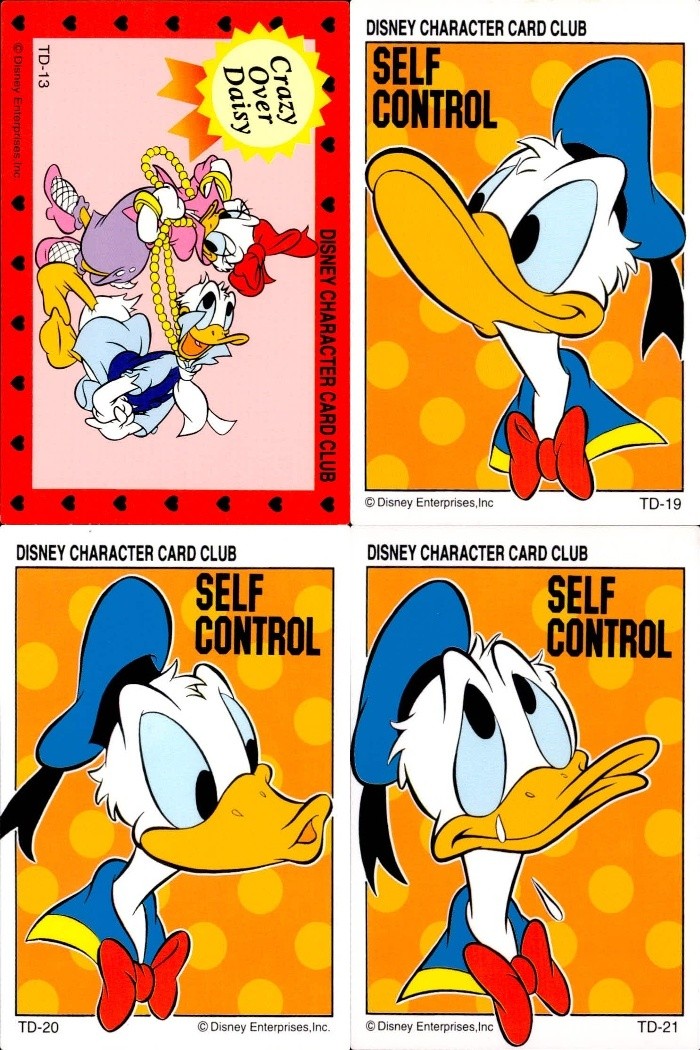 ディズニーキャラクターカードクラブ DISNEY CHARACTER CARD CLUB That's Donald! アマダ カード まとめ コレクション ドナルド デイジー Crazy Over Daisy 4枚 TD-13