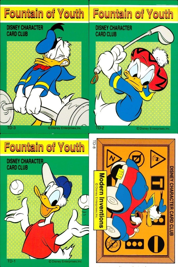 ドナルドダック That's Donald! ディズニーキャラクターカードクラブ アマダ カード まとめ Fountain of Youth スポーツクイズ4 Fountain of Youth スポーツクイズ1 4枚 TD-3