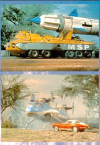 サンダーバード カード 火星ロケット アードマン一味のヘリジェット トレカ M-34 スカイネット コレクション サムネイル 1