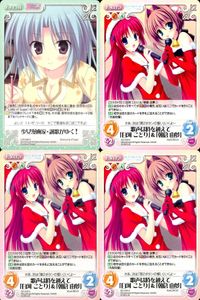 カオスTCG Chaos TCG カード まとめ イベント エクストラ 少女漫画家 調歌がゆく！ 歌声は時を越えて 白河 ことり 朝倉 由夢 4枚 LOS-036 C DC-218 U ブシロード サムネイル 1