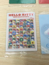 ハローキティ 50th Anniversary カード まとめ コレクション タキシードサム マイメロディ ハローキティ シナモロール 4枚 21 19 23 28 バンダイ 食玩 サムネイル 4