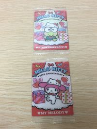 Hello Kitty 50th Anniversary 2 Cards Bandai My Melody Keroppi LOT unopened